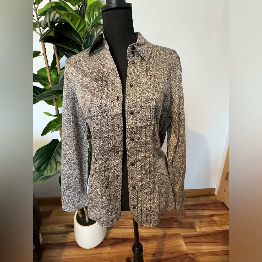 Steilmann Black and White Patterned Blouse